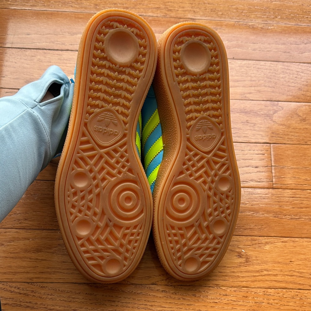 Adidas Handball Spezial "Sky Rush/Solar Yellow/Lucid Pink" Women's Shoe size 6 - Picture 5 of 11